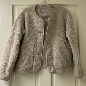 Everlane Renew Teddy jacket in Oatmeal